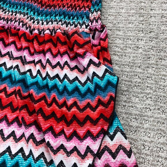 Guilty Women's Mini Tube Top Dress Size Large L Multicolor Colorful Strapless - Picture 3 of 9